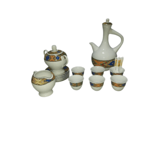 23 Pcs Coffee Set with Cawa / ናይ ቡን እኩብ ጥሉፍ / የቡና ስብስብ ቴሌት