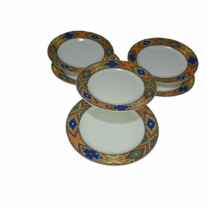 10.5 "Dinner plate with decal Set / ጥሉፍ ብያቲ / ሳህን ቴሌት