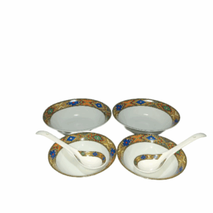 6 Pcs Bowl & spoon set / ዓሚቕ ብያቲ & ማንካ ጥሉፍ / ጎድጋዳ ሳህን ቴሌት & ማንኪያ