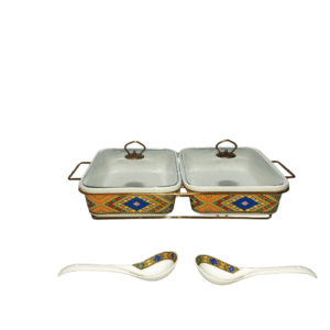 12"2 Warmer with Big Spoons Set/መሞቒ ጥሉፍ/ቴሌት ከ 2 ማንኪያ