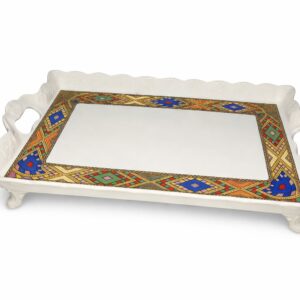 Ceramic Tray with Four Feet (15.5")
