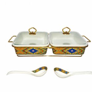 Ceramic Casserole warmer Set - 12"