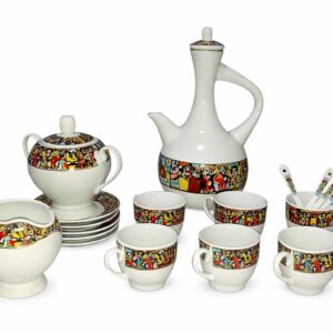 23-Piece Ceramic Coffee Set – Queen Saba