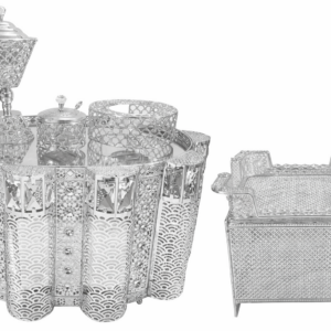 5-Piece Silver Rekebot Coffee Set (LED & Bluetooth)