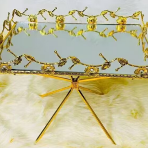 Golden Rectangular Rekebot Coffee Table