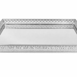 Silver Mirror Decorative Serving Tray