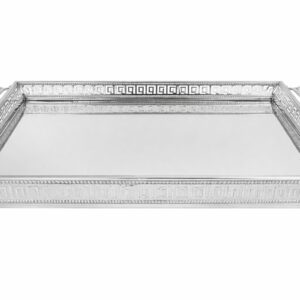 Silver Mirror Decorative Serving Tray