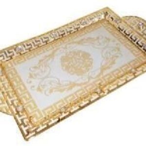 Golden Mirror Decorative Serving Tray