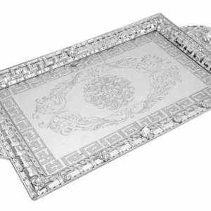 Silver Mirror Decorative Serving Tray