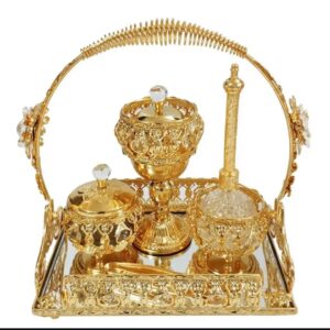 Golden Premium Incense Burner Set