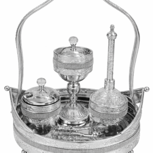Silver Premium Incense Burner Set