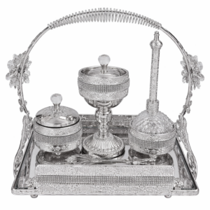 Silver Premium Incense Burner Set