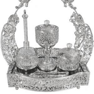Silver Premium Incense Burner Set