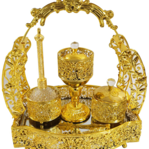 Golden Premium Incense Burner Set