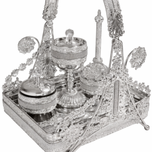 Silver Premium Incense Burner Set