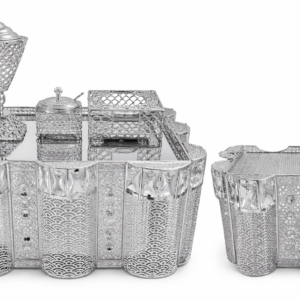 5-Piece Silver Rekebot Coffee Set (LED & Bluetooth)